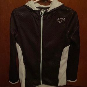 Xsmall Fox Racing Co. Black & mint green jacket hoodie Active